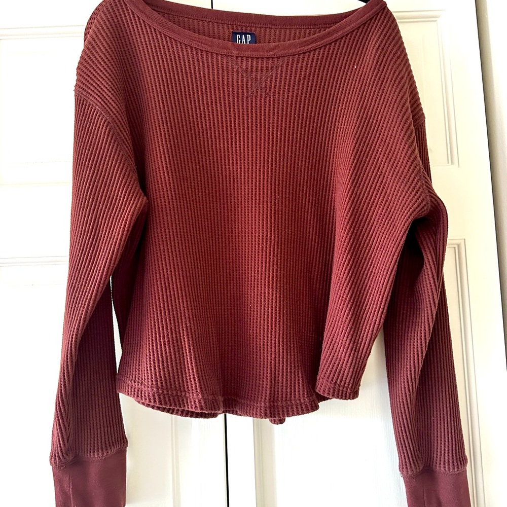 Gap Size Small Long Sleeve Waffle Knit Set